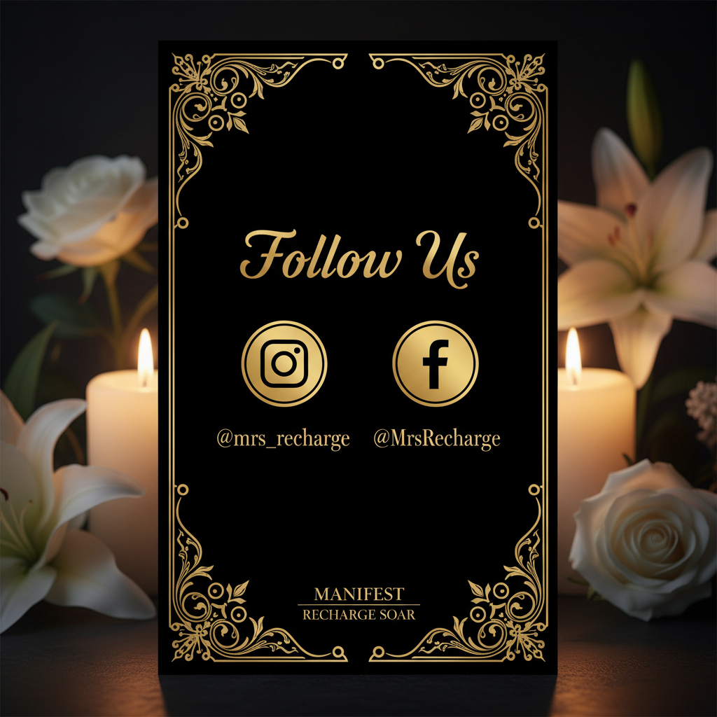 Manifest Recharge Soar Social Media Follow Card